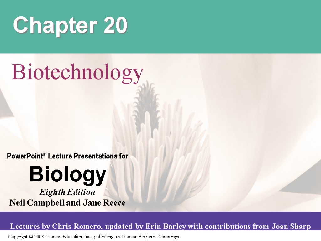 Chapter 20 Biotechnology